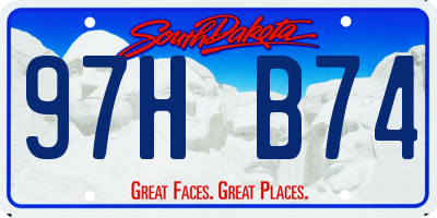 SD license plate 97HB74