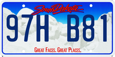 SD license plate 97HB81