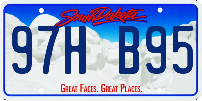 SD license plate 97HB95