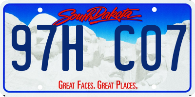 SD license plate 97HC07