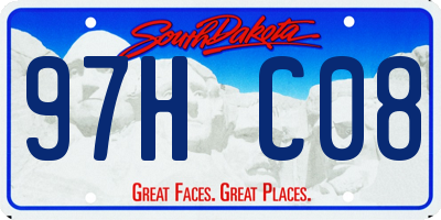 SD license plate 97HC08