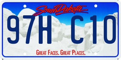 SD license plate 97HC10
