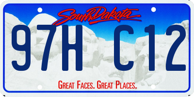 SD license plate 97HC12