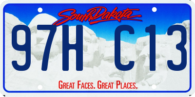SD license plate 97HC13