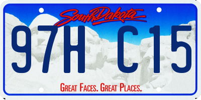SD license plate 97HC15