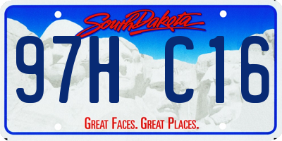 SD license plate 97HC16