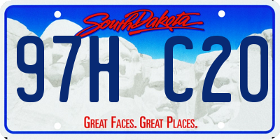 SD license plate 97HC20