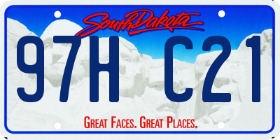 SD license plate 97HC21
