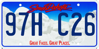 SD license plate 97HC26