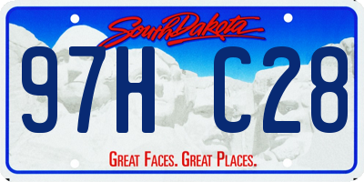 SD license plate 97HC28