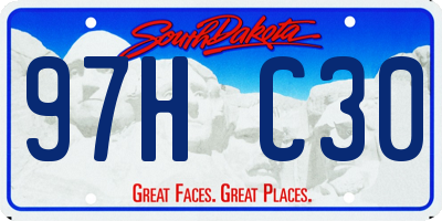SD license plate 97HC30
