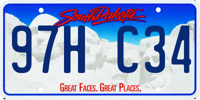 SD license plate 97HC34