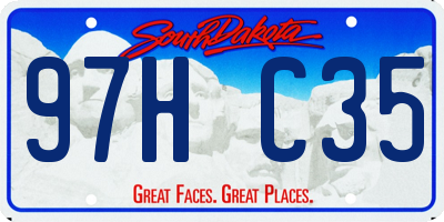 SD license plate 97HC35