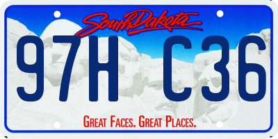 SD license plate 97HC36