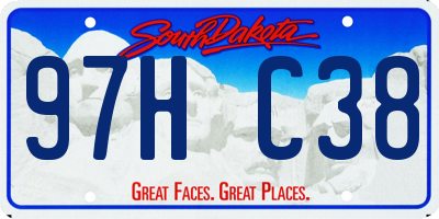 SD license plate 97HC38
