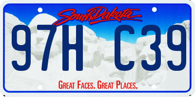 SD license plate 97HC39