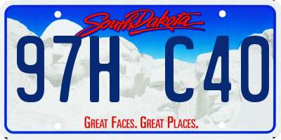 SD license plate 97HC40