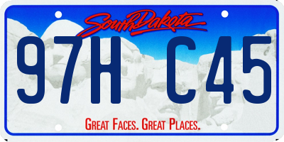 SD license plate 97HC45