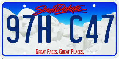 SD license plate 97HC47