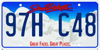 SD license plate 97HC48