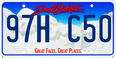 SD license plate 97HC50