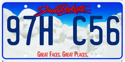 SD license plate 97HC56