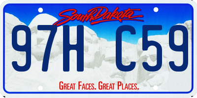 SD license plate 97HC59