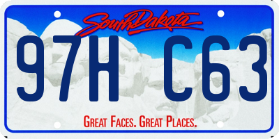 SD license plate 97HC63