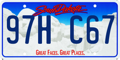 SD license plate 97HC67