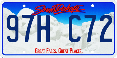 SD license plate 97HC72