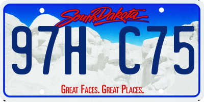 SD license plate 97HC75