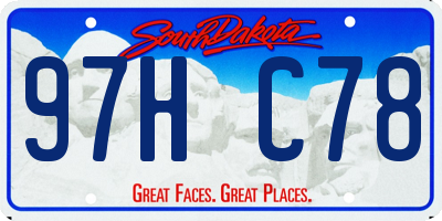 SD license plate 97HC78
