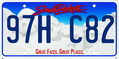 SD license plate 97HC82