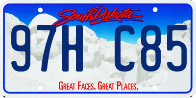 SD license plate 97HC85
