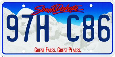 SD license plate 97HC86