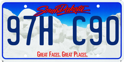 SD license plate 97HC90