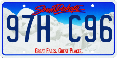 SD license plate 97HC96