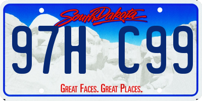 SD license plate 97HC99