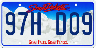 SD license plate 97HD09
