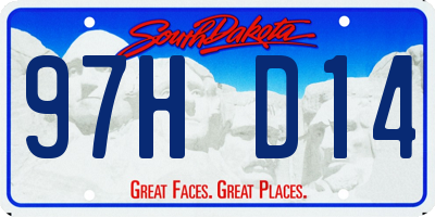 SD license plate 97HD14