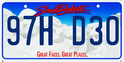 SD license plate 97HD30