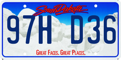 SD license plate 97HD36