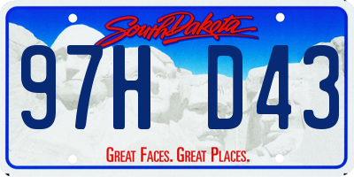 SD license plate 97HD43