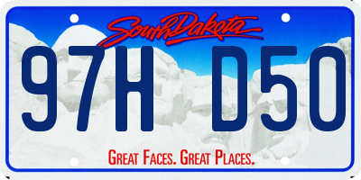 SD license plate 97HD50