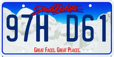 SD license plate 97HD61