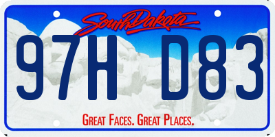 SD license plate 97HD83