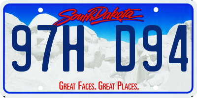 SD license plate 97HD94