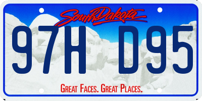 SD license plate 97HD95