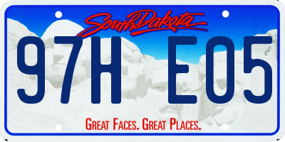 SD license plate 97HE05