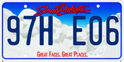 SD license plate 97HE06